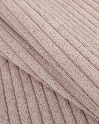 Velours Grosses Côtes Rose Flamingo Zoé - Mercerine