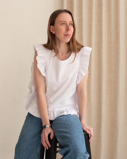 Patron Plastron ou Pull Sans Manches BRISBANE Femme - Ikatee - Mercerine