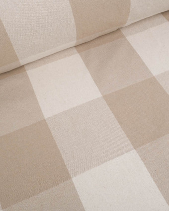 Tissu Coton Epais Tissé Motif Vichy Grands Carreaux - Mercerine