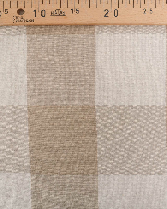 Tissu Coton Epais Tissé Motif Vichy Grands Carreaux - Mercerine