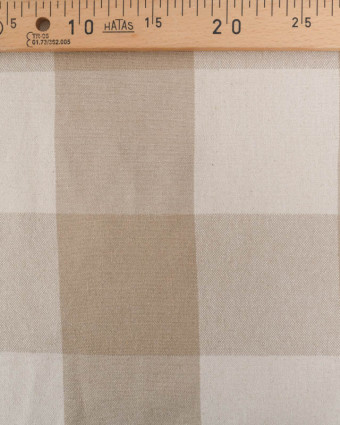Tissu Coton Epais Tissé Motif Vichy Grands Carreaux - Mercerine