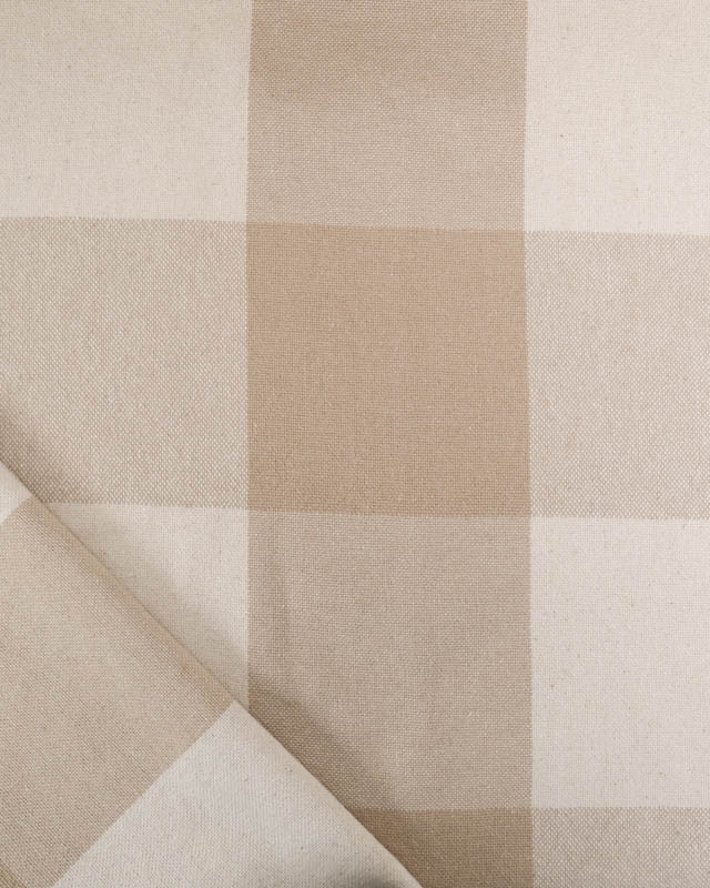Tissu Coton Epais Tissé Motif Vichy Grands Carreaux - Mercerine