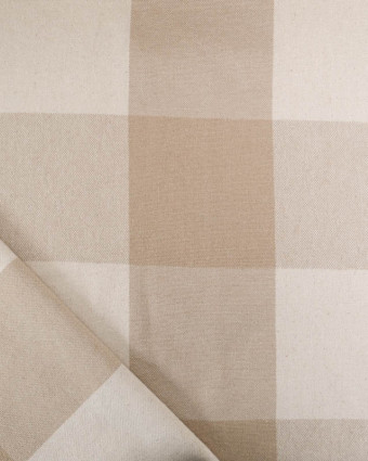 Tissu Coton Epais Tissé Motif Vichy Grands Carreaux - Mercerine