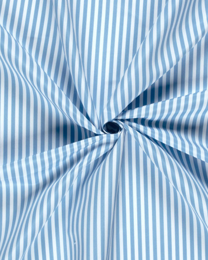 Tissu Short de Bain Déperlant à Rayures Bleues et Blanches - Mercerine