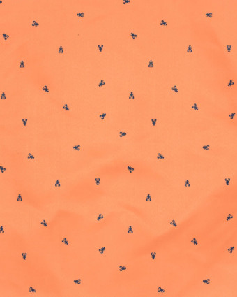Tissu Short de Bain Déperlant Corail Imprimé Homard - Mercerine
