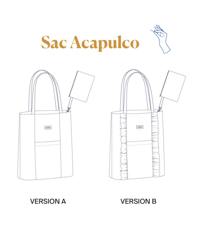 Patron Sac Cabas ACAPULCO - Majam - Mercerine