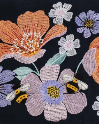 Boite à Couture Fleurs Brodées - Mercerine