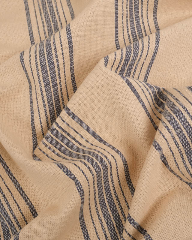 Tissu Coton Epais Tissé Teint à Rayures - 3 Coloris - Mercerine