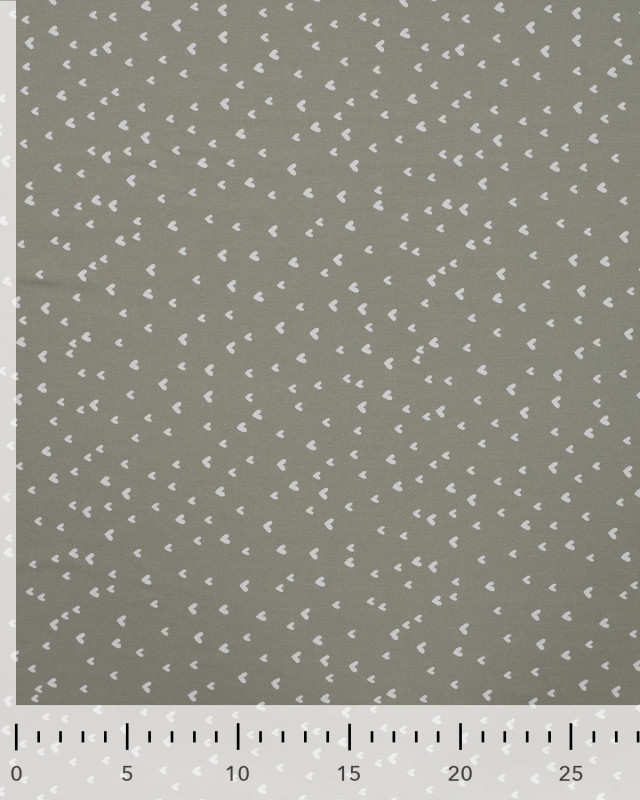 Popeline de Coton Imprimée Mini Cœurs- 5 Coloris - Mercerine