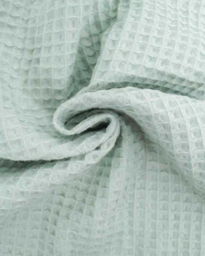 Tissu nid d'abeille Vert D'eau - Mercerine