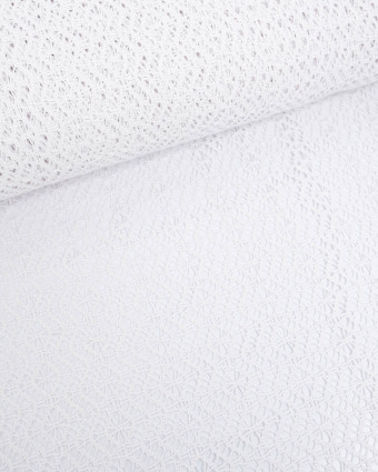 Tissu Crochet Wavy Blanc - Mercerine