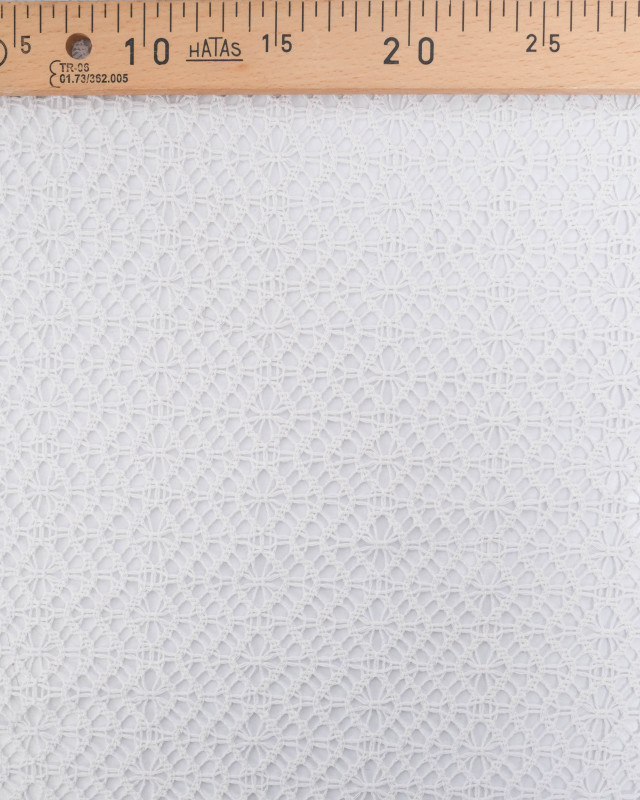 Tissu Crochet Wavy Blanc - Mercerine