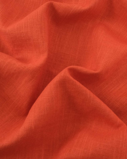 Tissu Lin Ramie Coton Brique - Mercerine
