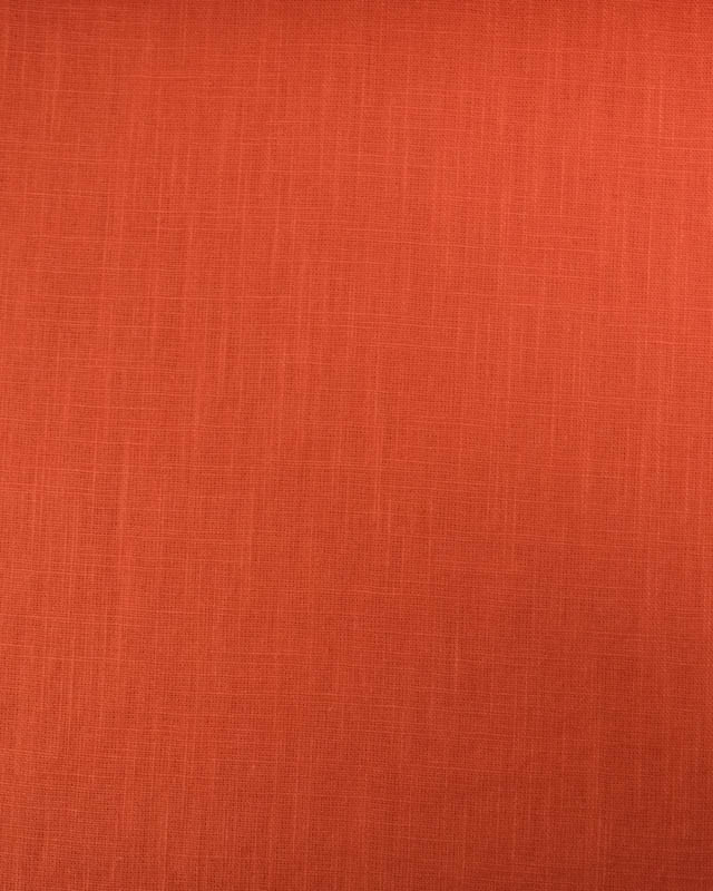 Tissu Lin  Coton Brique  - Mercerine