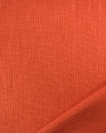 Tissu Lin  Coton Brique  - Mercerine