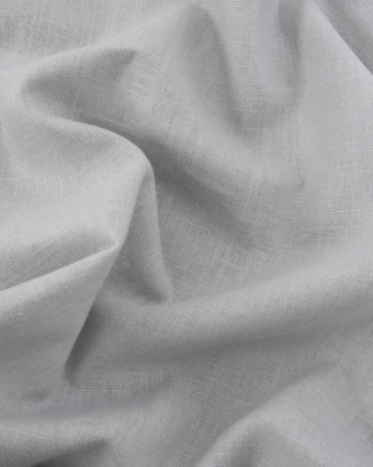 Tissu Lin  Coton Gris Souris  - Mercerine