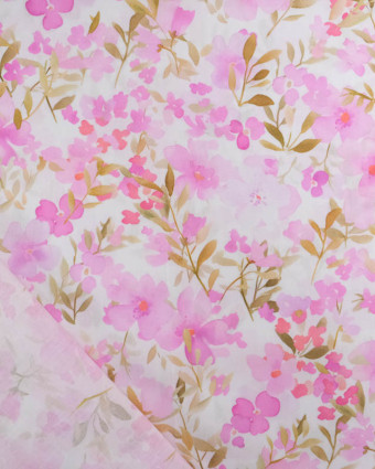 Popeline de Coton Aquarelle Mauve - Mercerine
