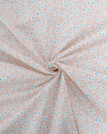 Popeline de Coton Marguerite Blush - Mercerine