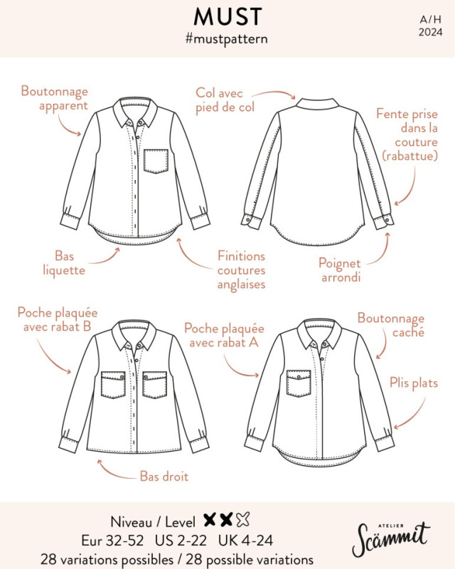 MUST Chemise Femme - Atelier Scammit - Mercerine