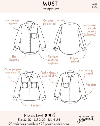MUST Chemise Femme - Atelier Scammit - Mercerine