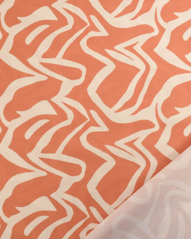 Viscose Terra Motif Zébré Beige - Mercerine
