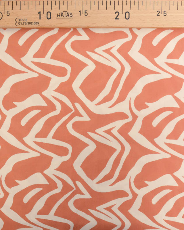 Viscose Terra Motif Zébré Beige - Mercerine