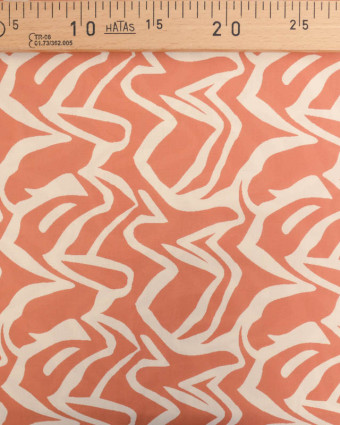 Viscose Terra Motif Zébré Beige - Mercerine