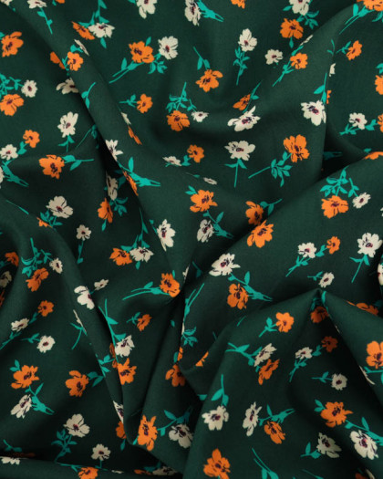 Viscose Romance Vert Sapin - Mercerine