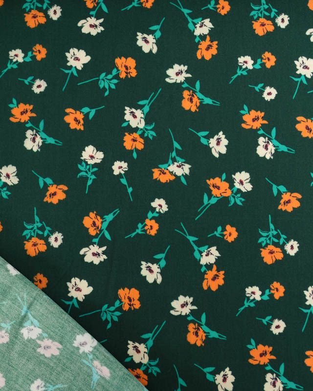 Viscose Romance Vert Sapin - Mercerine
