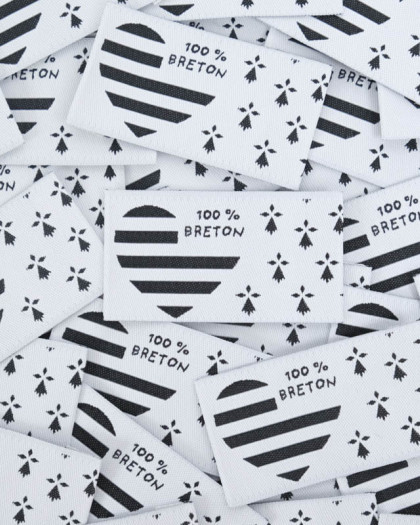 Etiquette Tissée 100% Breton - Mercerine