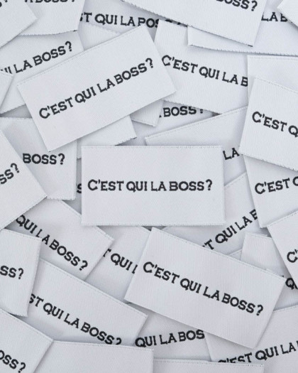 Etiquette Tissée C'est Qui La Boss - Mercerine