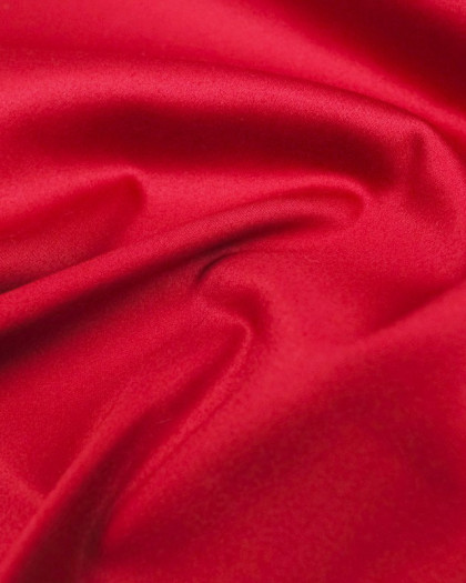 Satin de coton - Rouge - stretch - Tissu au metre - Mercerine