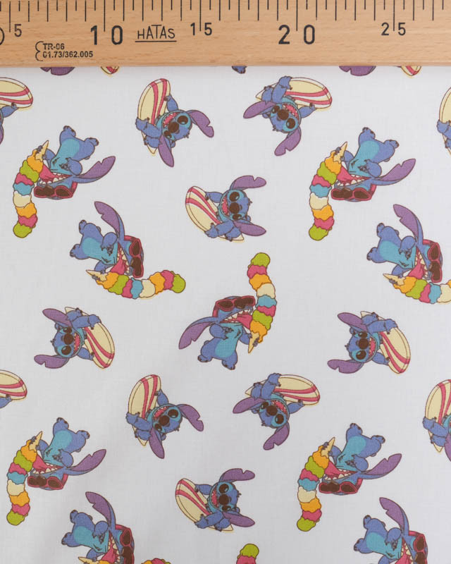 Tissu Coton Lilo et Stitch Surf and Ice Cream - Mercerine