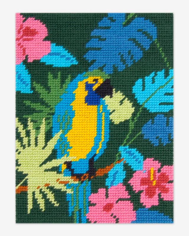 Canevas Imprimé Perroquet 16 x 22 cm - DMC - Mercerine