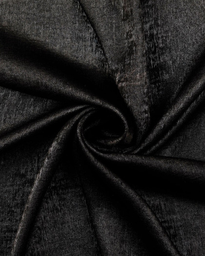 Tissu Satiné Shiny Noir  - Mercerine