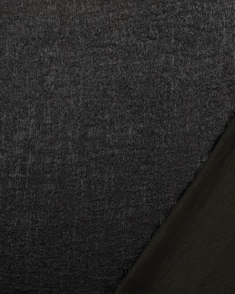 Tissu Satiné Shiny Noir  - Mercerine