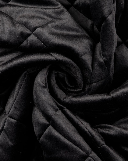 Matelassé Velours Noir Double Face - Mercerine