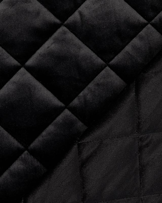 Matelassé Velours Noir Double Face - Mercerine