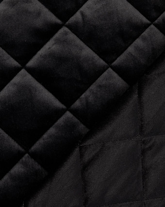 Matelassé Velours Noir Double Face - Mercerine