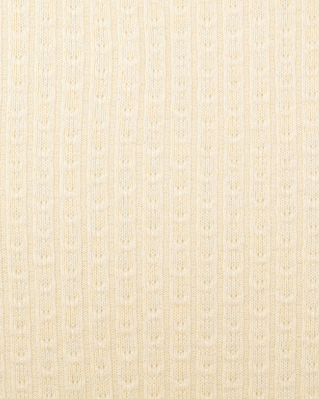 Tissu Maille Viscose Mélangée Lurex Argent Crème - Mercerine