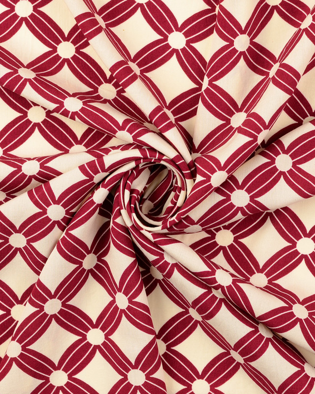 Jupe Crayon Vila Joy – Vert, Motif Nid D'Abeille & Losanges Fluo Bordeaux (Taille 38/40)