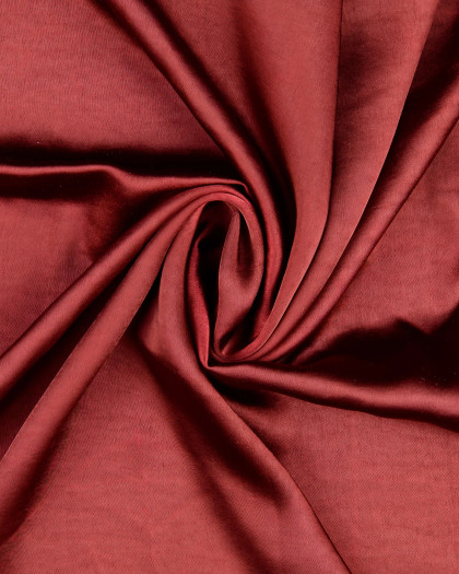 Tissu Satin Stretch Uni Rouge - Mercerine