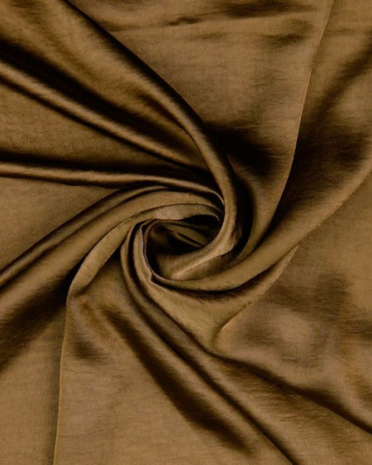 Tissu Satin Stretch Uni Cappuccino - Mercerine
