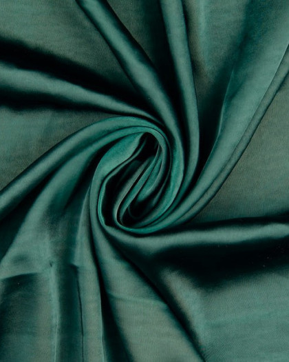 Tissu Satin Stretch Uni Vert Sapin - Mercerine