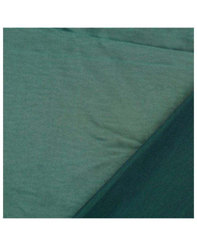 Tissu Satin Stretch Uni Vert Sapin - Mercerine