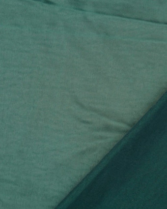 Tissu Satin Stretch Uni Vert Sapin - Mercerine