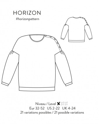 Patron Sweat HORIZON Femme - Atelier Scammit - Mercerine