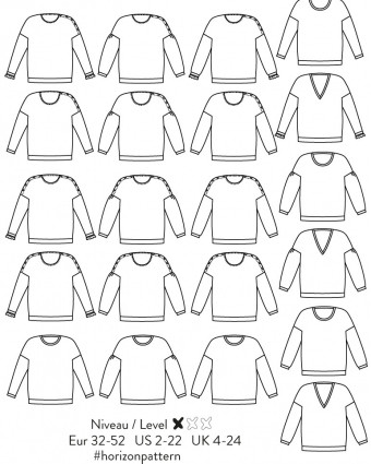 Patron Sweat HORIZON Femme - Atelier Scammit - Mercerine