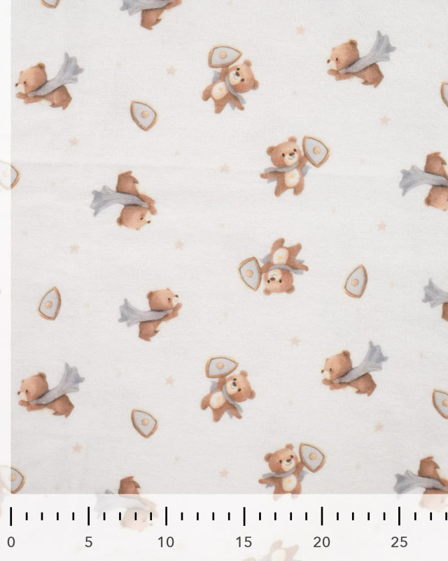 Flanelle Imprimée Ecrue Petit Nournours - Mercerine
