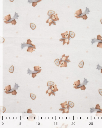 Flanelle Imprimée Ecrue Petit Nournours - Mercerine